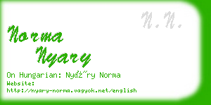 norma nyary business card
